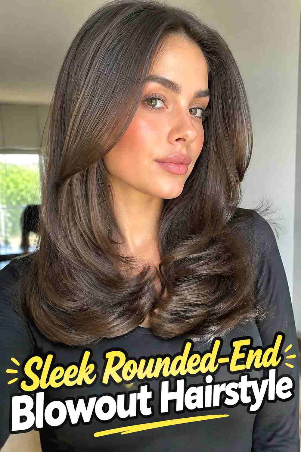10. Sleek Rounded End Blowout Hairstyle
