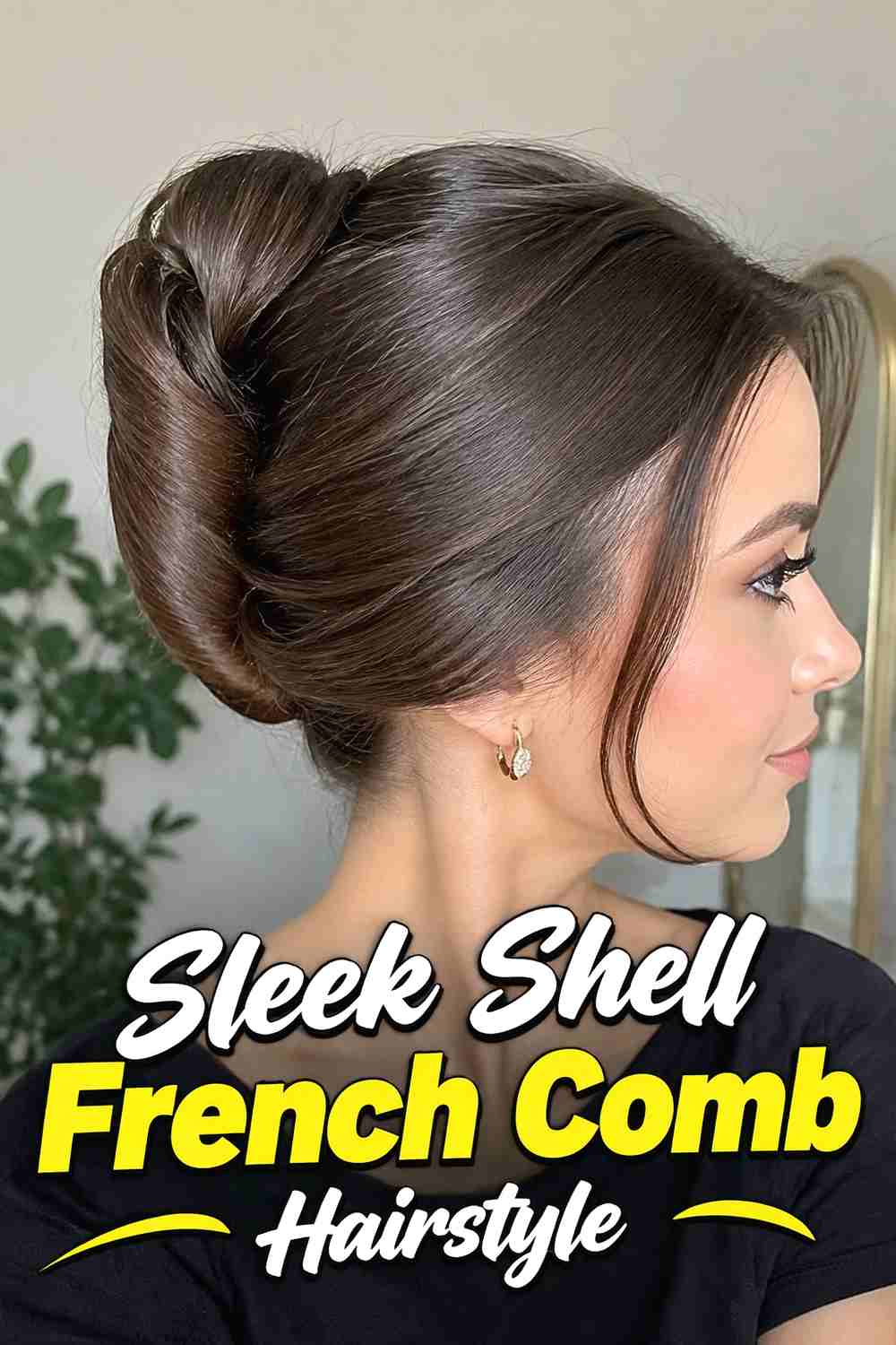 7. Sleek Shell French Comb Hairstyle