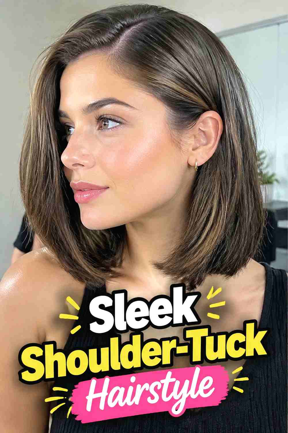 12. Sleek Shoulder Tuck Hairstyle