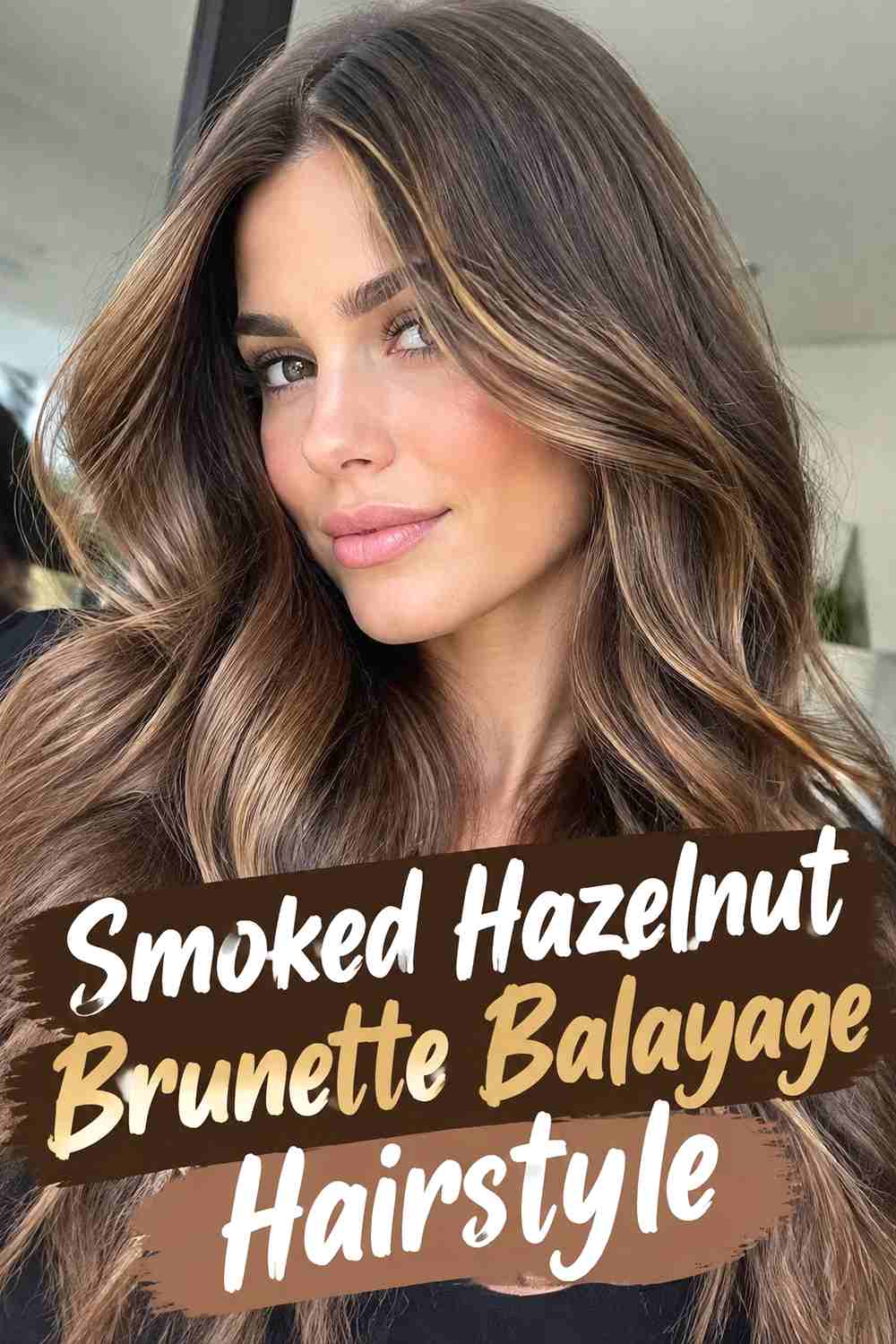 8. Smoked Hazelnut Brunette Balayage Hairstyle