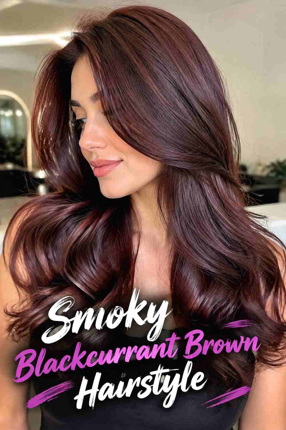 5. Smoky Blackcurrant Brown Hairstyle