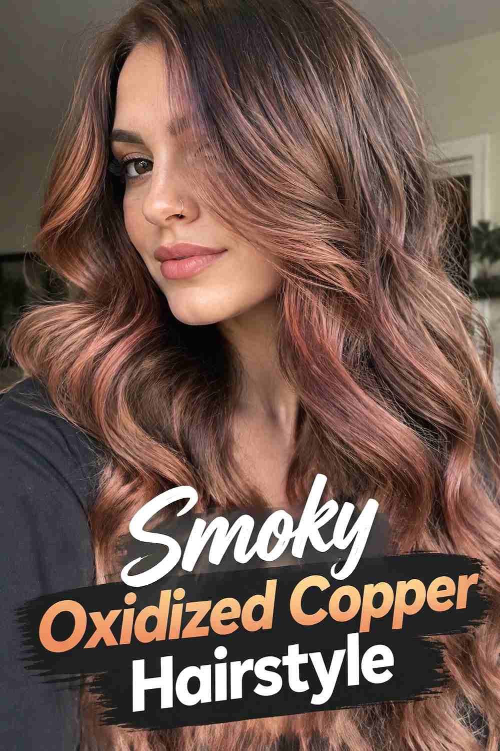 6. Smoky Oxidized Copper Hairstyle