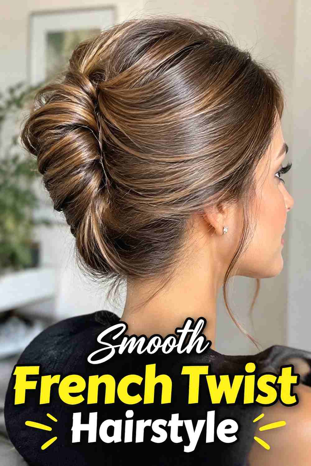 3. Smooth French Twist Hairstyle