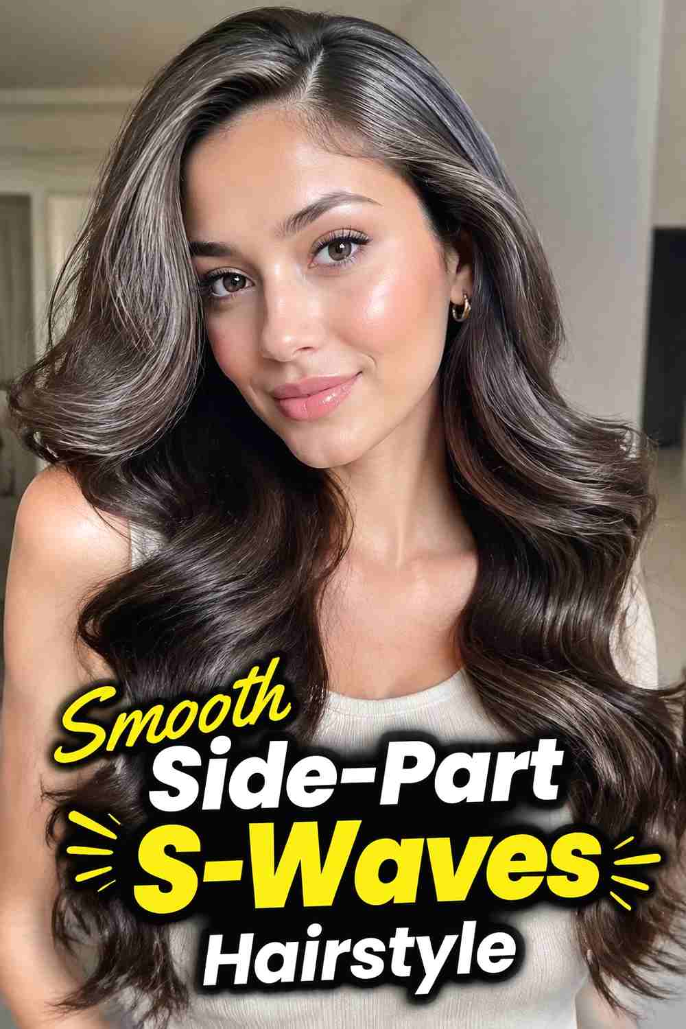 16. Smooth Side Part S Waves Hairstyle