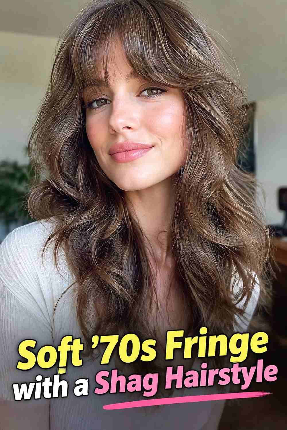 5. Soft 70s Fringe With A Shag Hairstyle