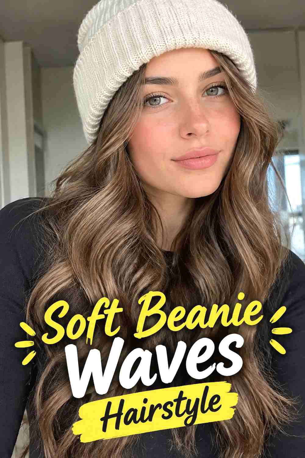 4. Soft Beanie Waves Hairstyle