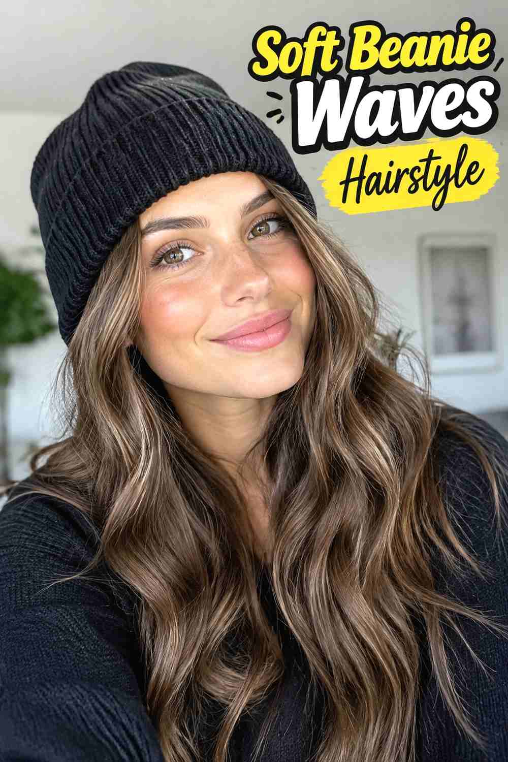 1. Soft Beanie Waves Hairstyle