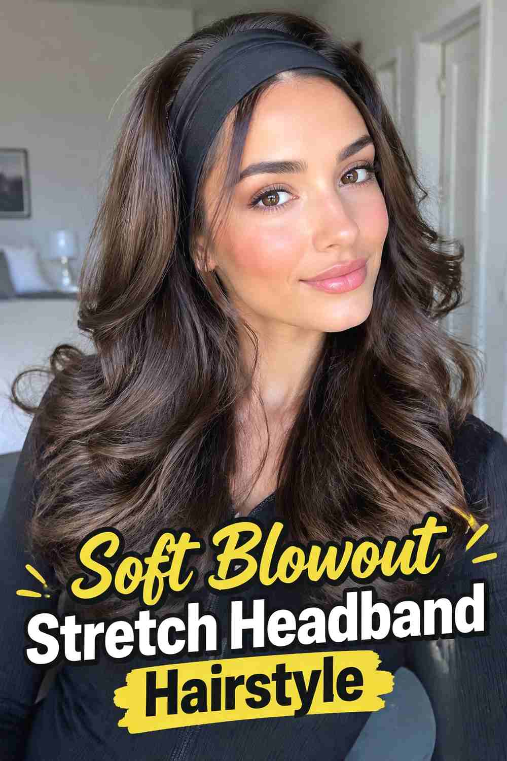 6. Soft Blowout Stretch Headband Hairstyle
