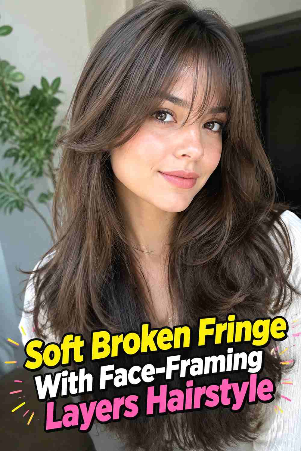5. Soft Broken Fringe With Face Framing Layers Hairstyle