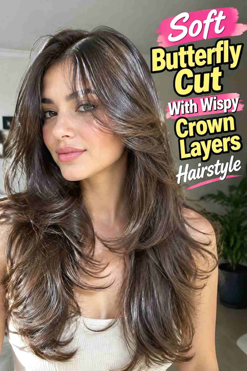 1. Soft Butterfly Cut With Wispy Crown Layers Hairstyle
