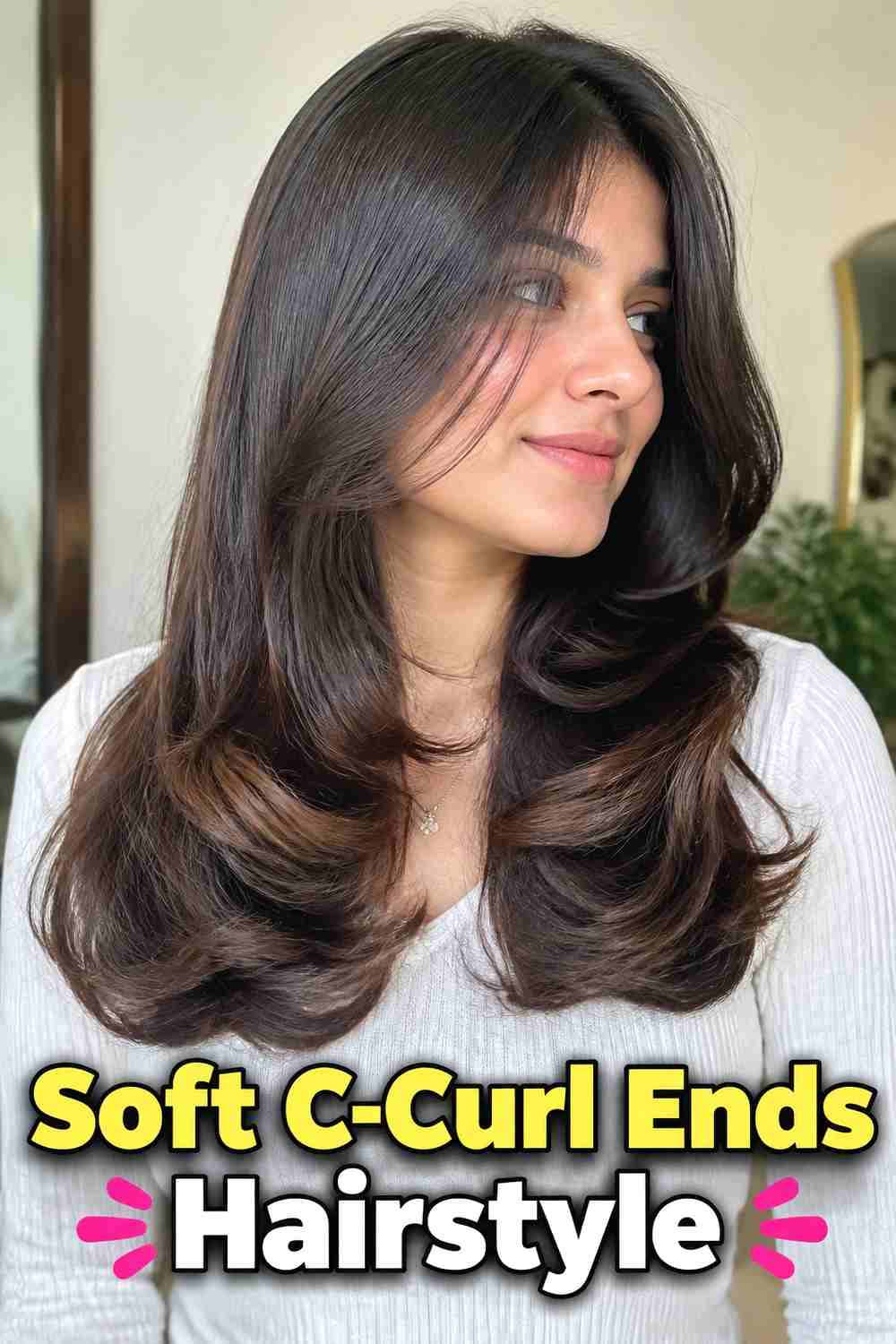 5. Soft C Curl Ends Hairstyle