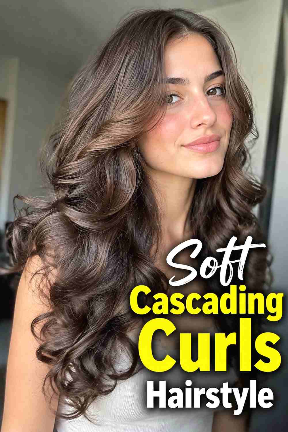 20. Soft Cascading Curls Hairstyle