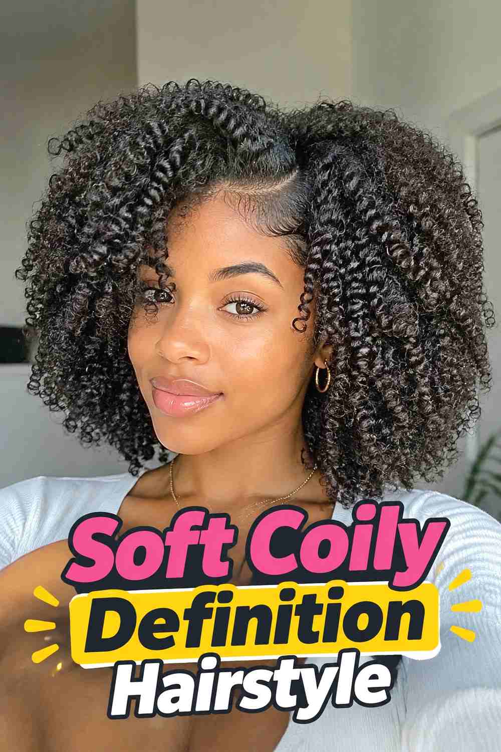 16. Soft Coily Definition Hairstyle