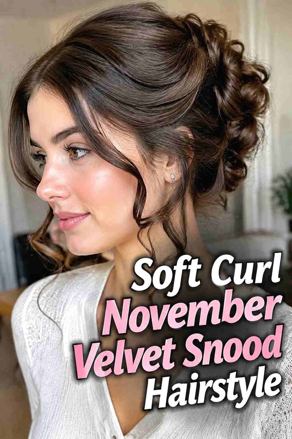 6. Soft Curl November Velvet Snood Hairstyle