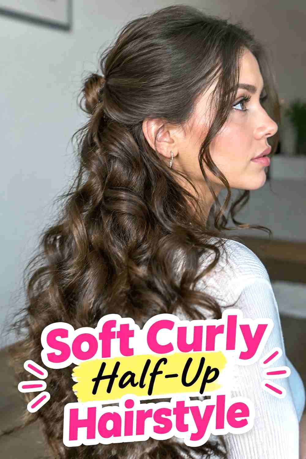 11. Soft Curly Half Up Hairstyle