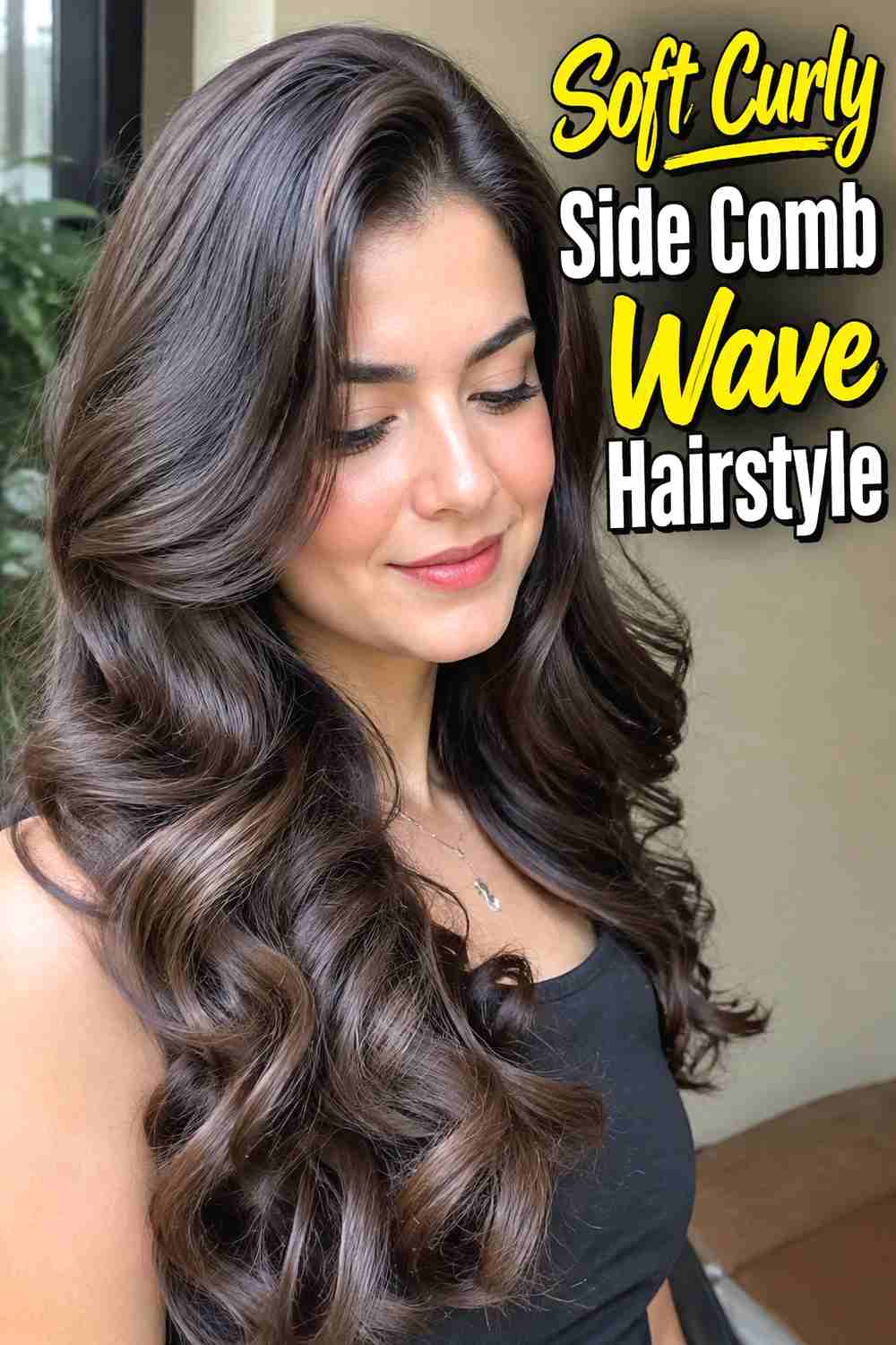 10. Soft Curly Side Comb Wave Hairstyle