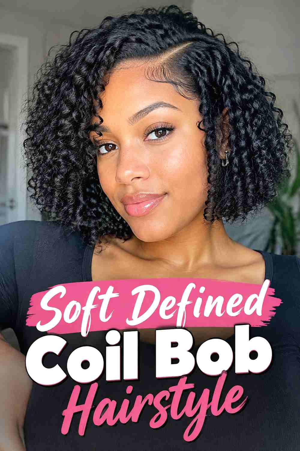 1. Soft Defined Coil Bob Hairstyle