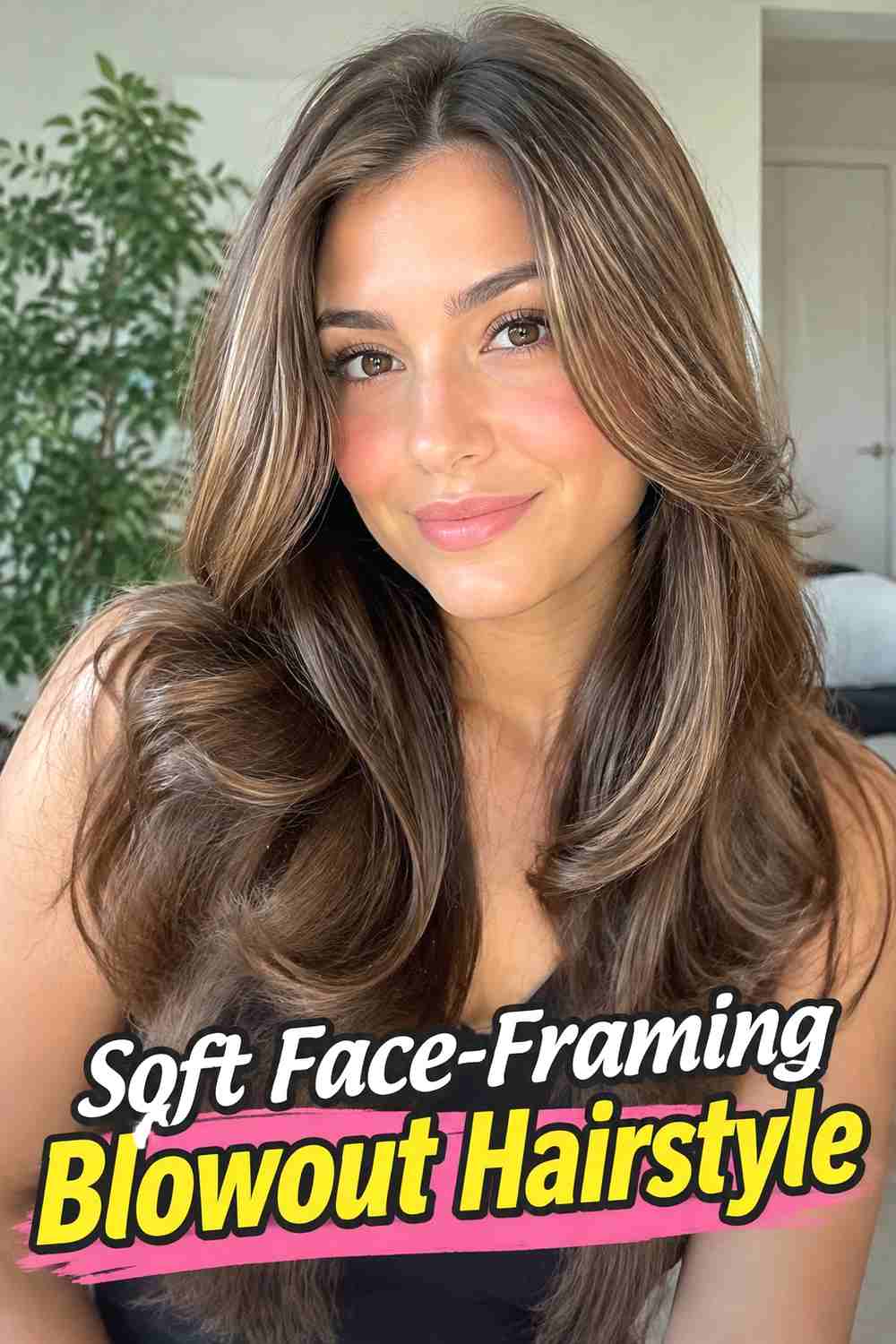 6. Soft Face Framing Blowout Hairstyle
