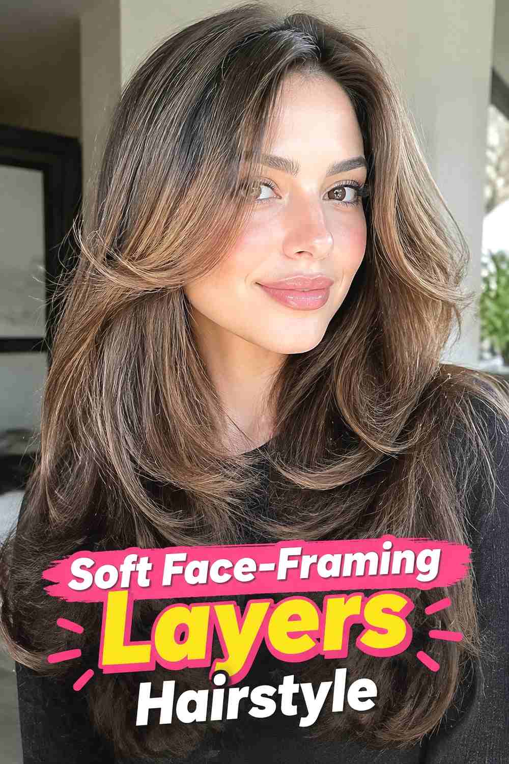 9. Soft Face Framing Layers Hairstyle