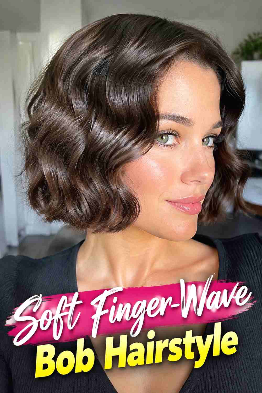 12. Soft Finger Wave Bob Hairstyle