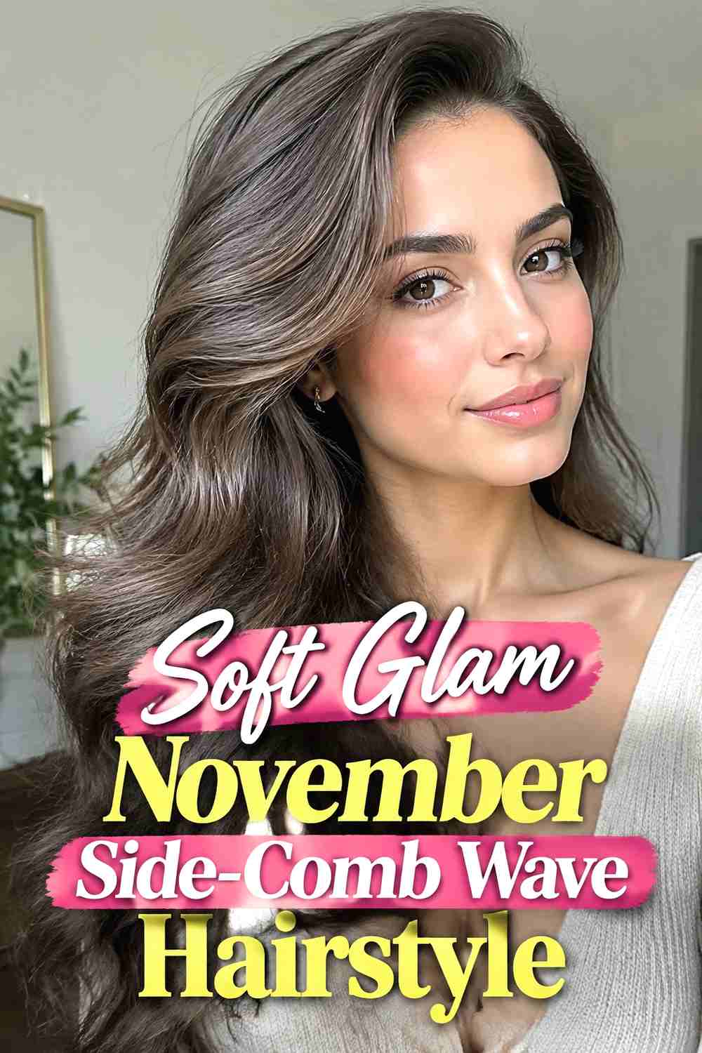 16. Soft Glam November Side Comb Wave Hairstyle
