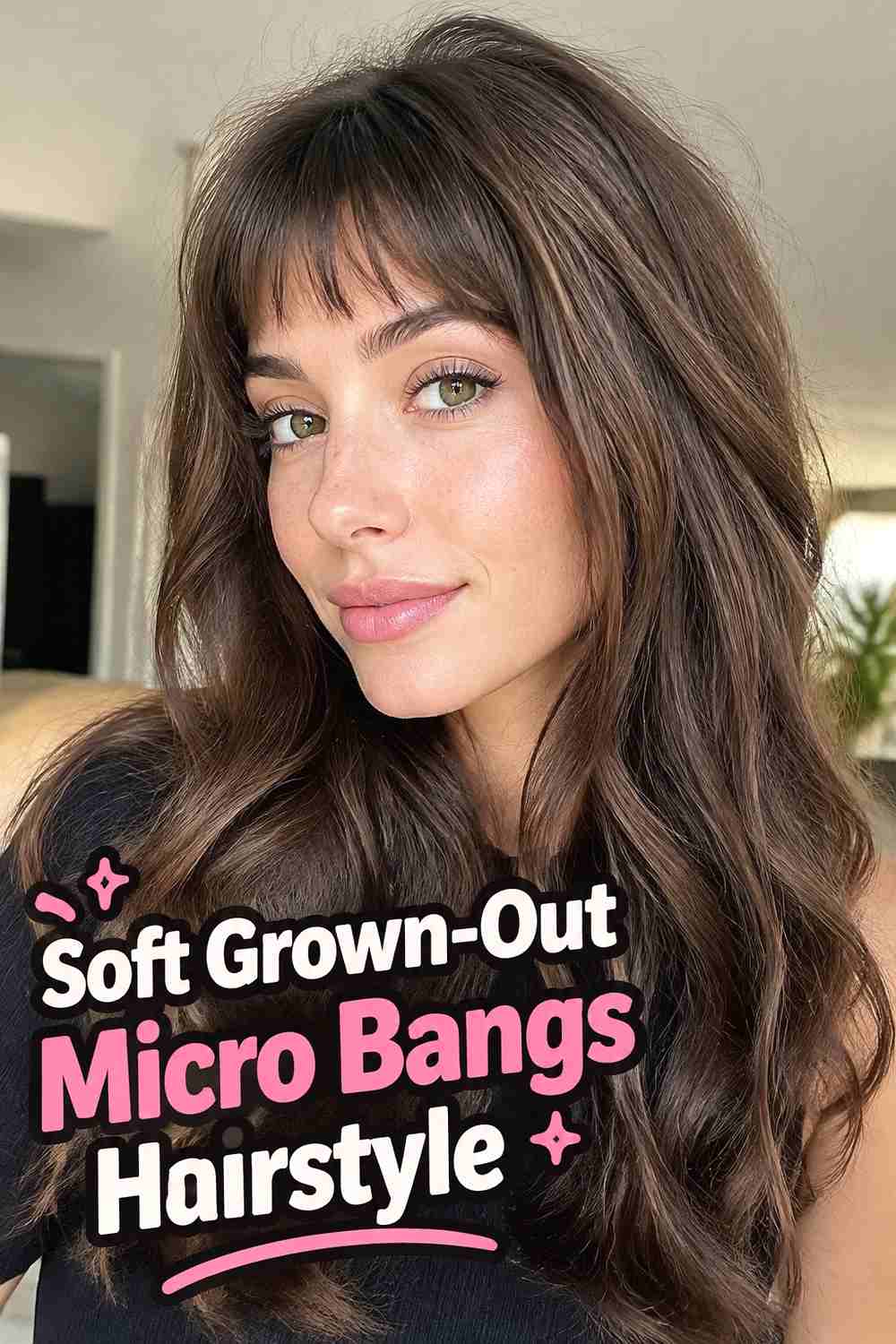 1. Soft Grown Out Micro Bangs Hairstyle