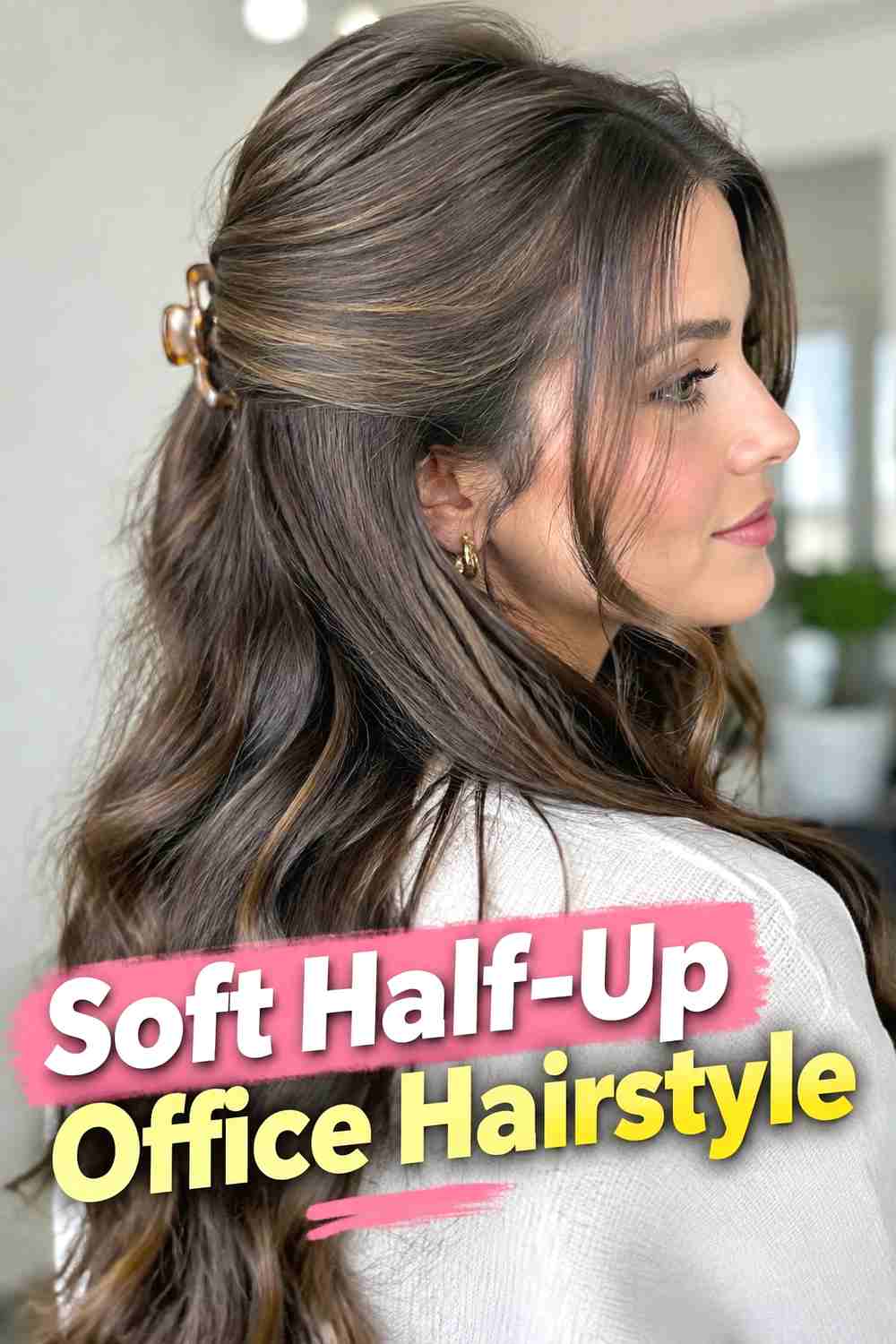 10. Soft Half Up Office Hairstyle
