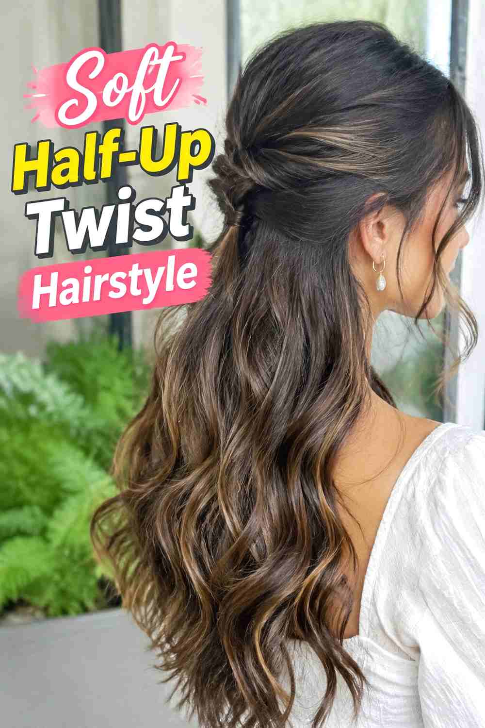 9. Soft Half Up Twist Hairstyle