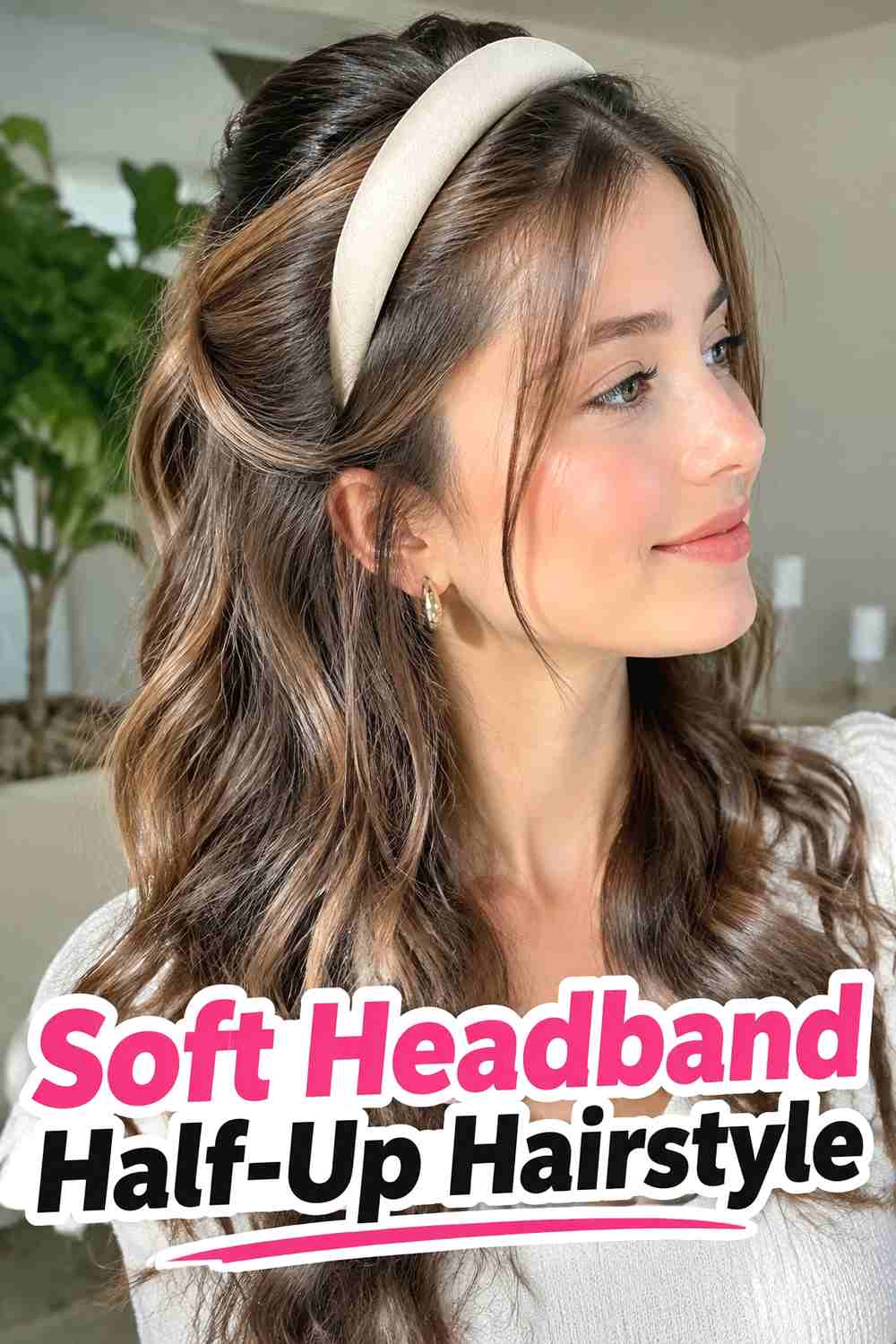 7. Soft Headband Half Up Hairstyle