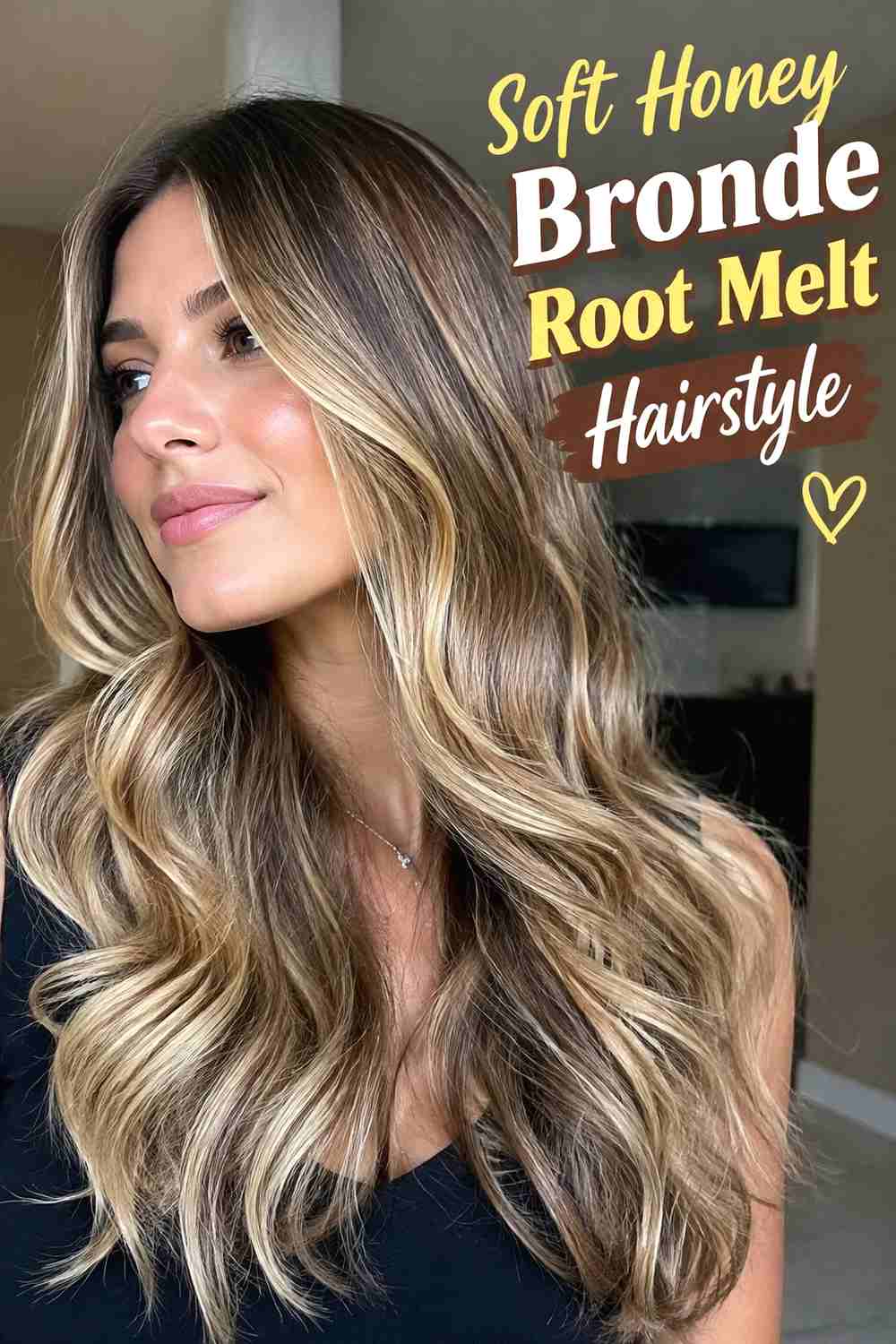 1. Soft Honey Bronde Root Melt Hairstyle