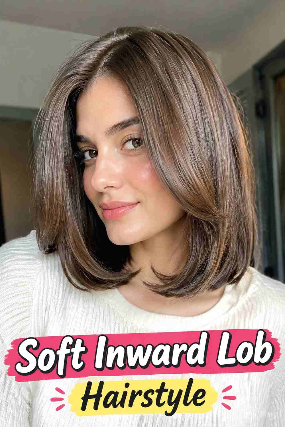 1. Soft Inward Lob Hairstyle