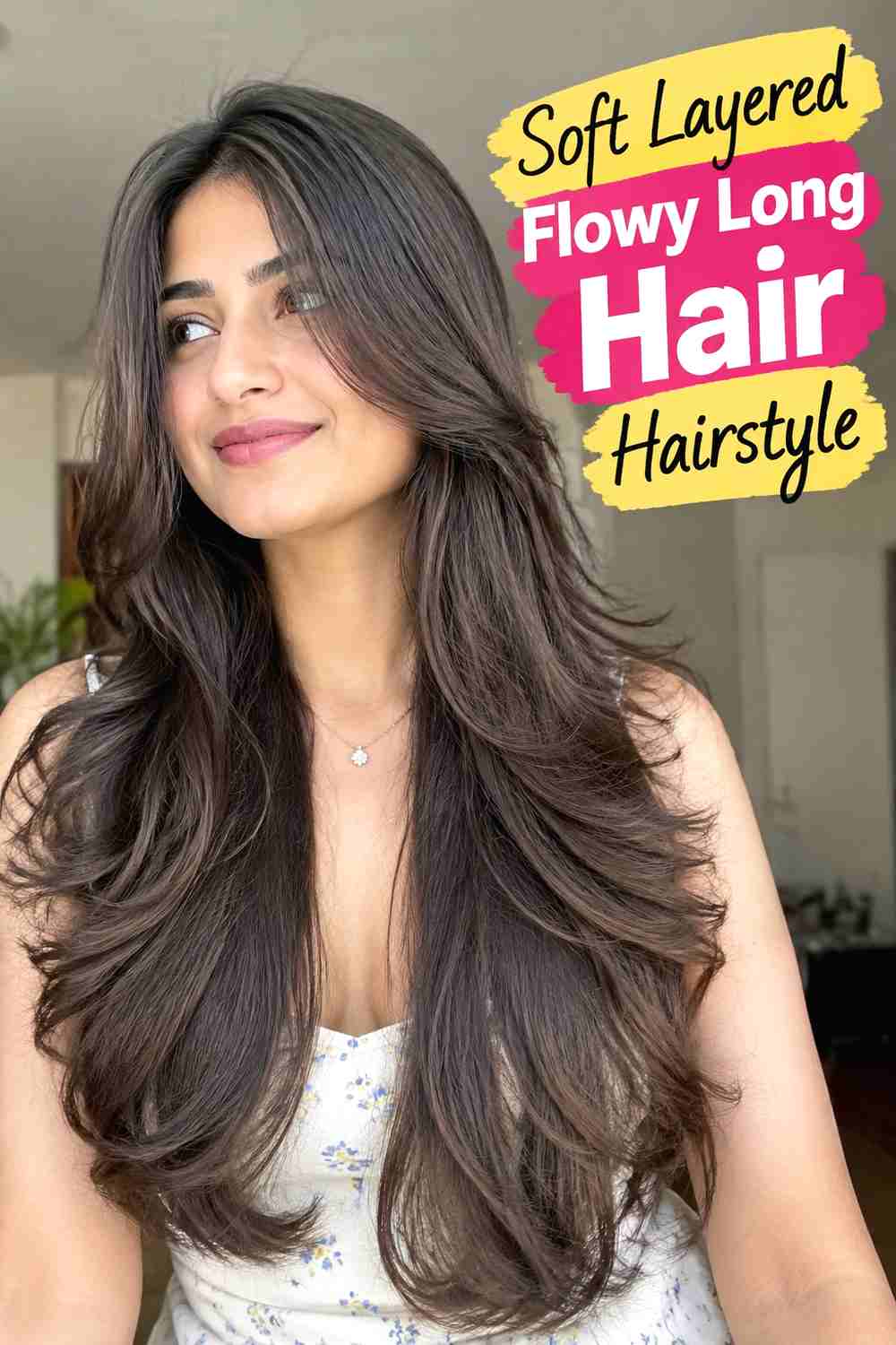 1. Soft Layered Flowy Long Hair Hairstyle