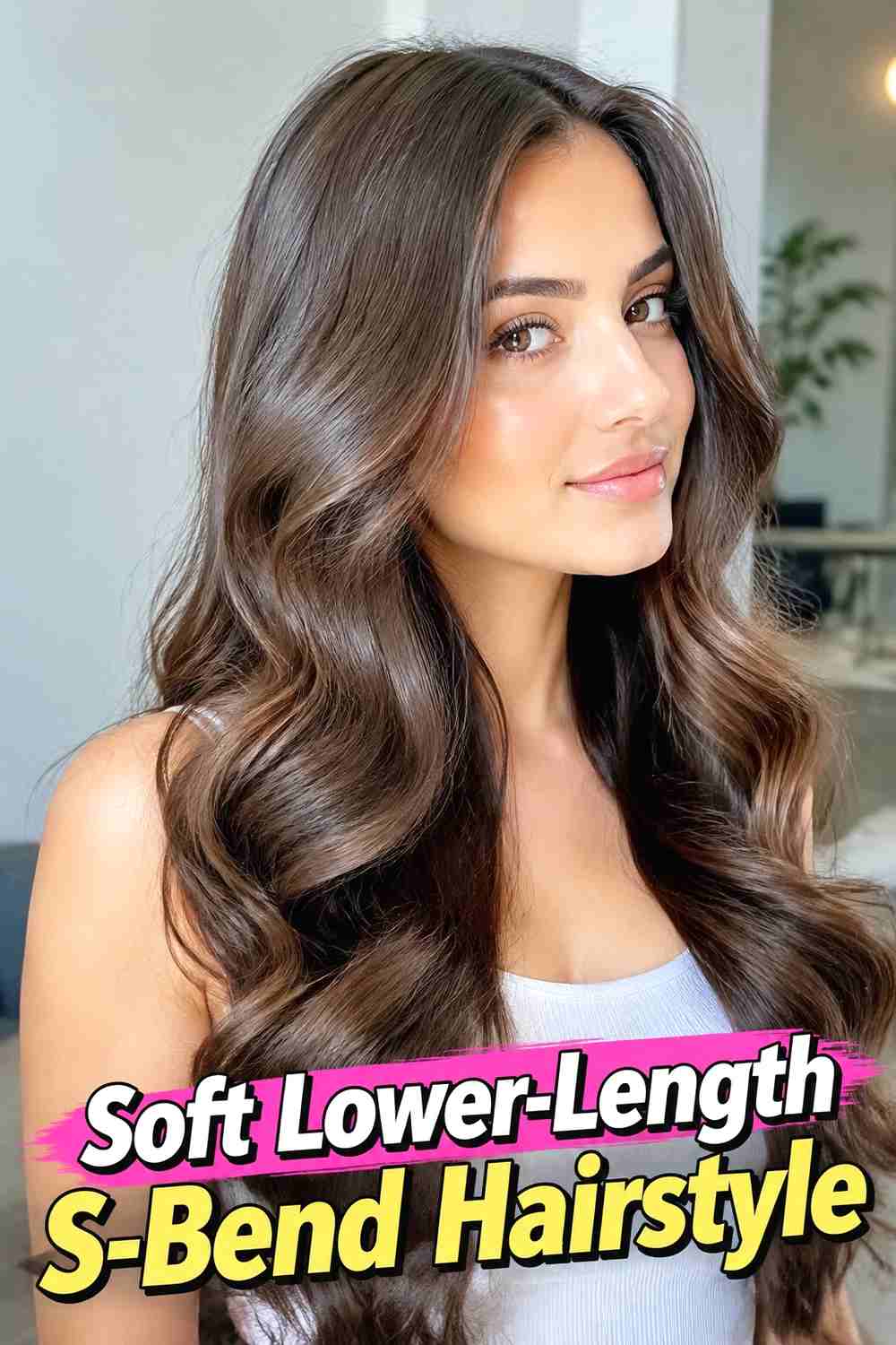 1. Soft Lower Length S Bend Hairstyle