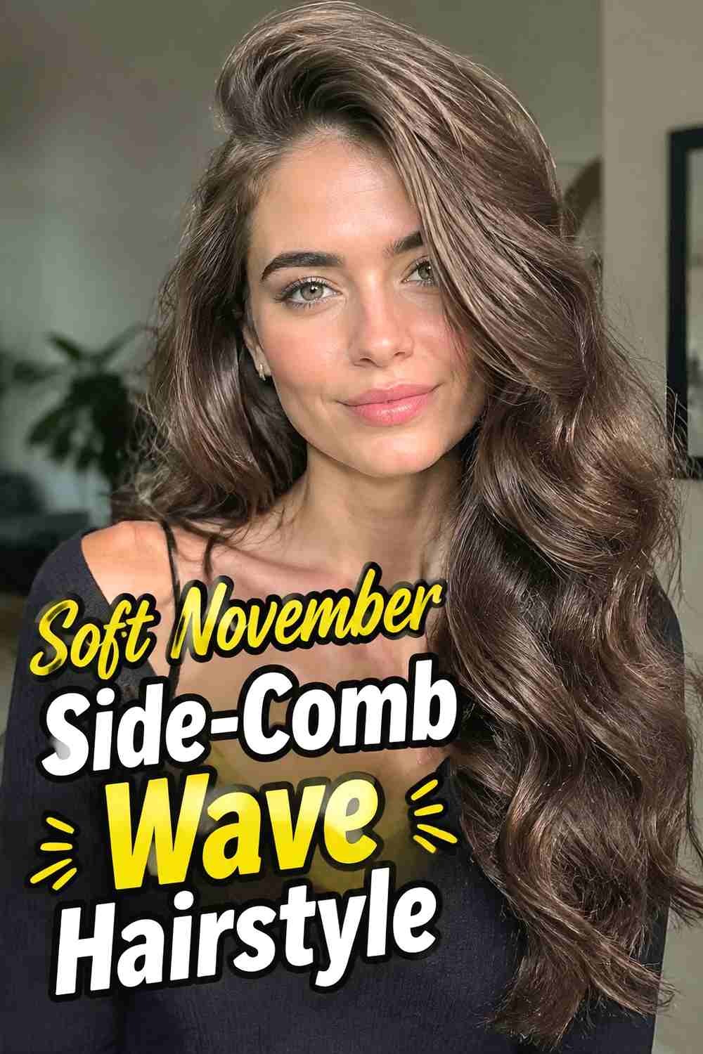 1. Soft November Side Comb Wave Hairstyle