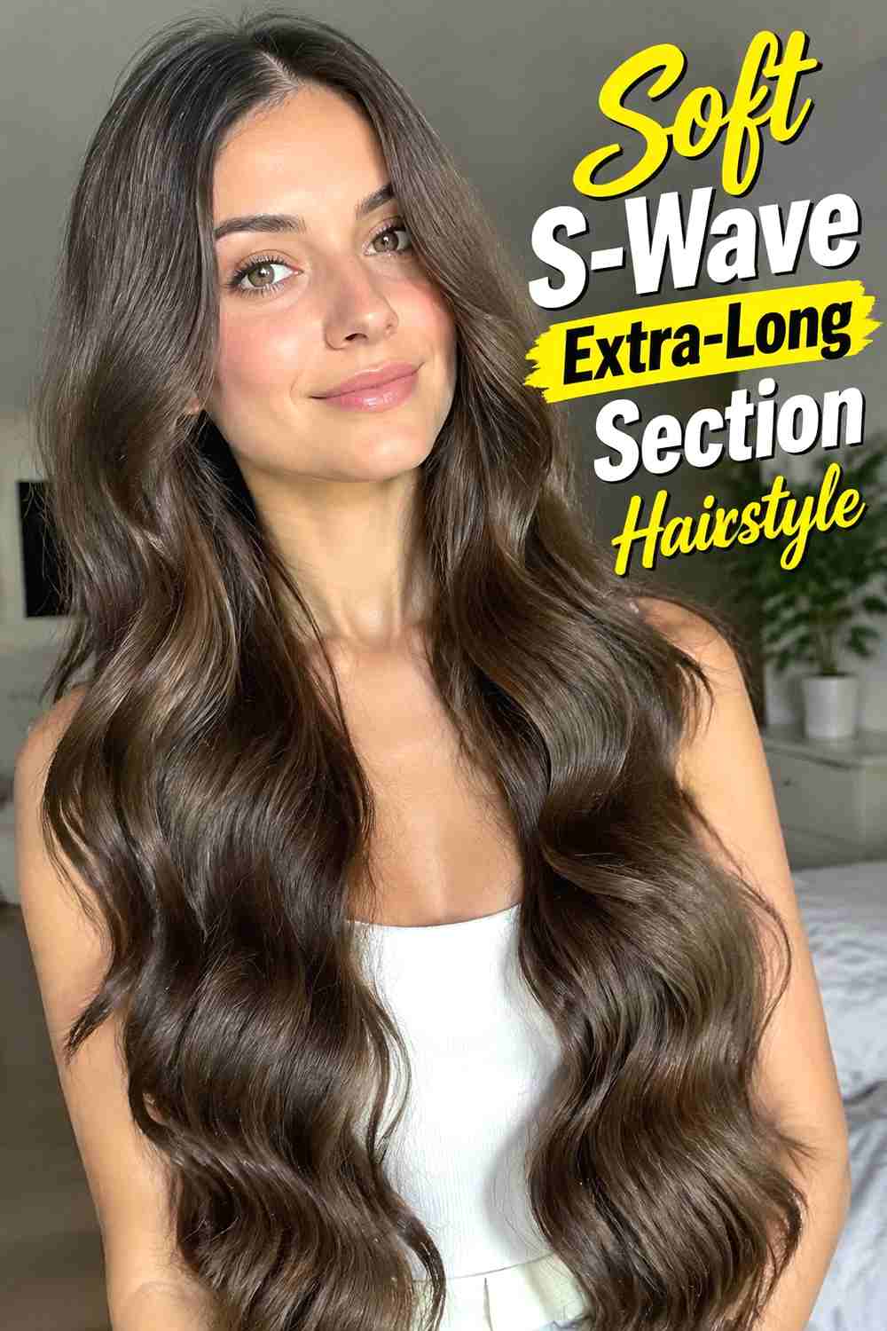 3. Soft S Wave Extra Long Section Hairstyle