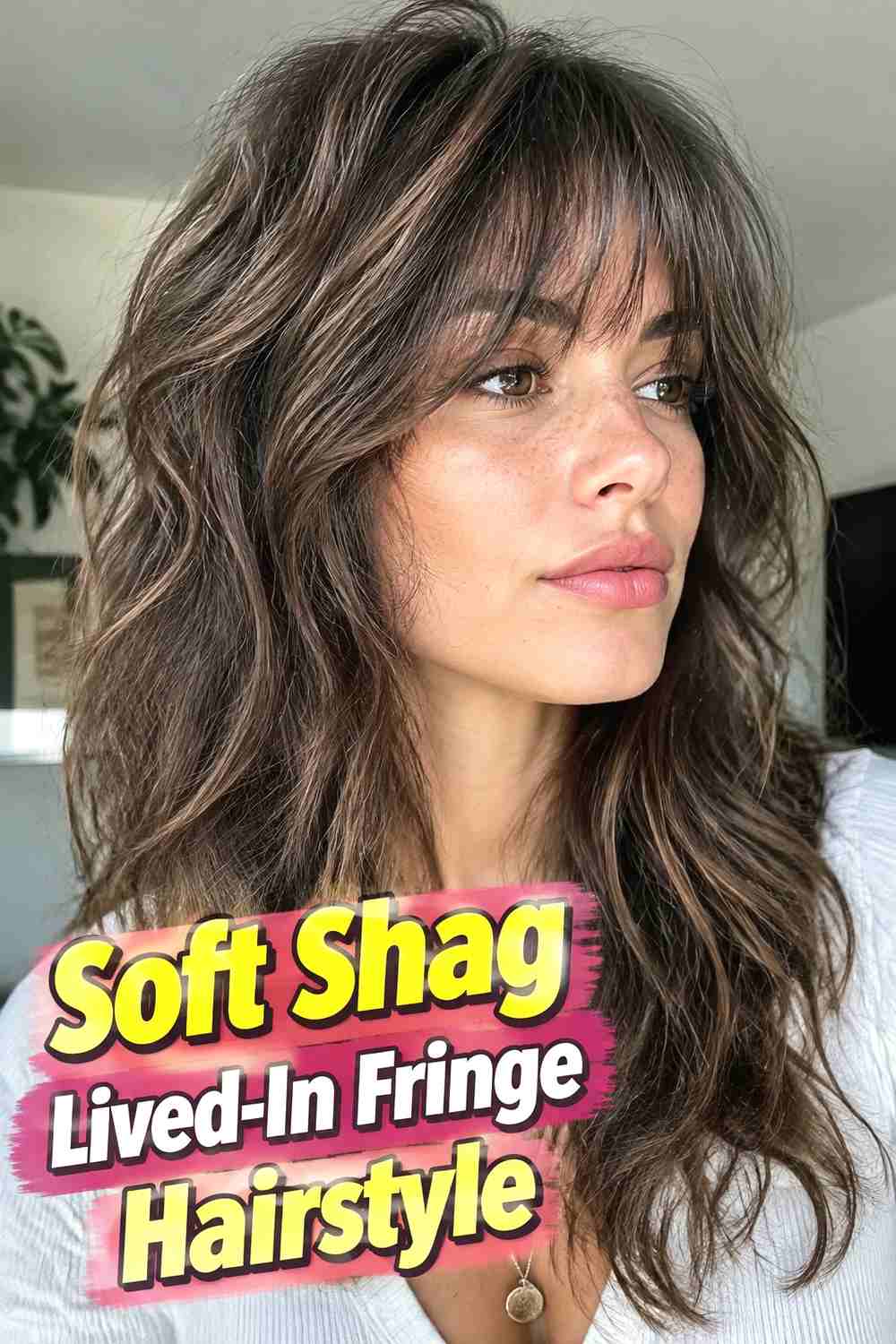 5. Soft Shag Lived In Fringe Hairstyle