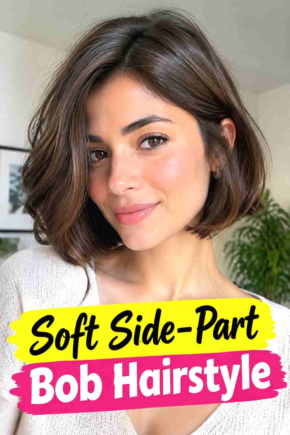 2. Soft Side Part Bob Hairstyle