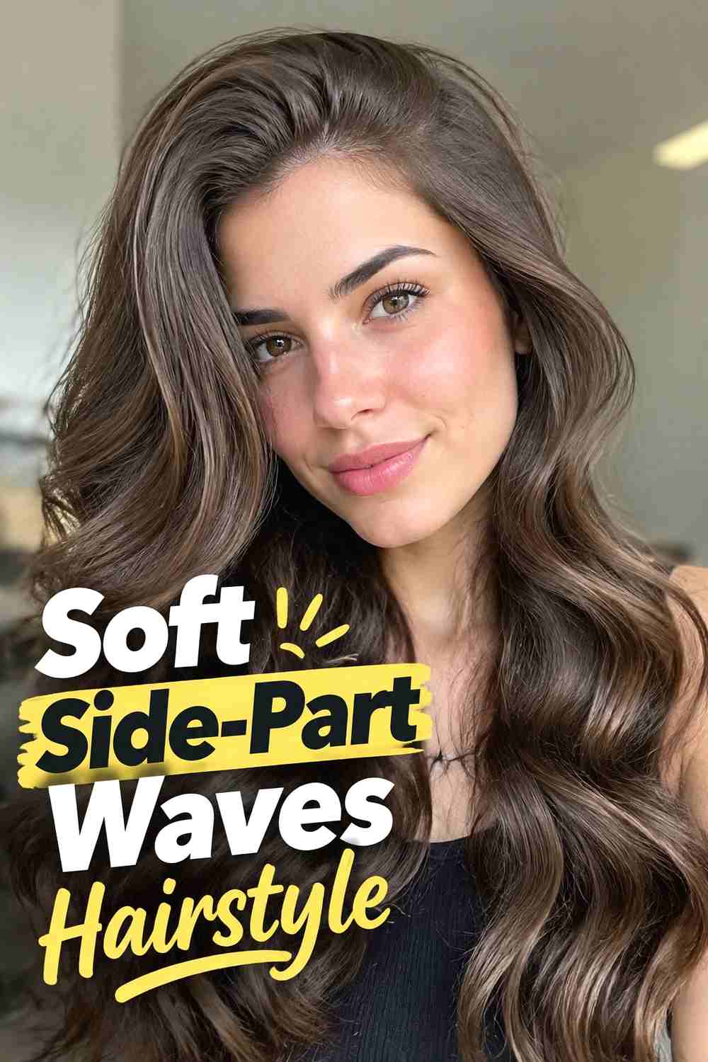 1. Soft Side Part Waves Hairstyle