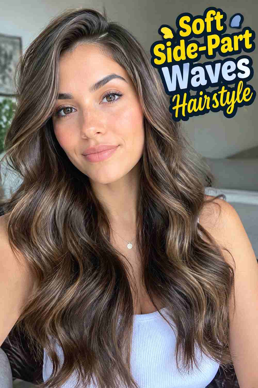 1. Soft Side Part Waves Hairstyle
