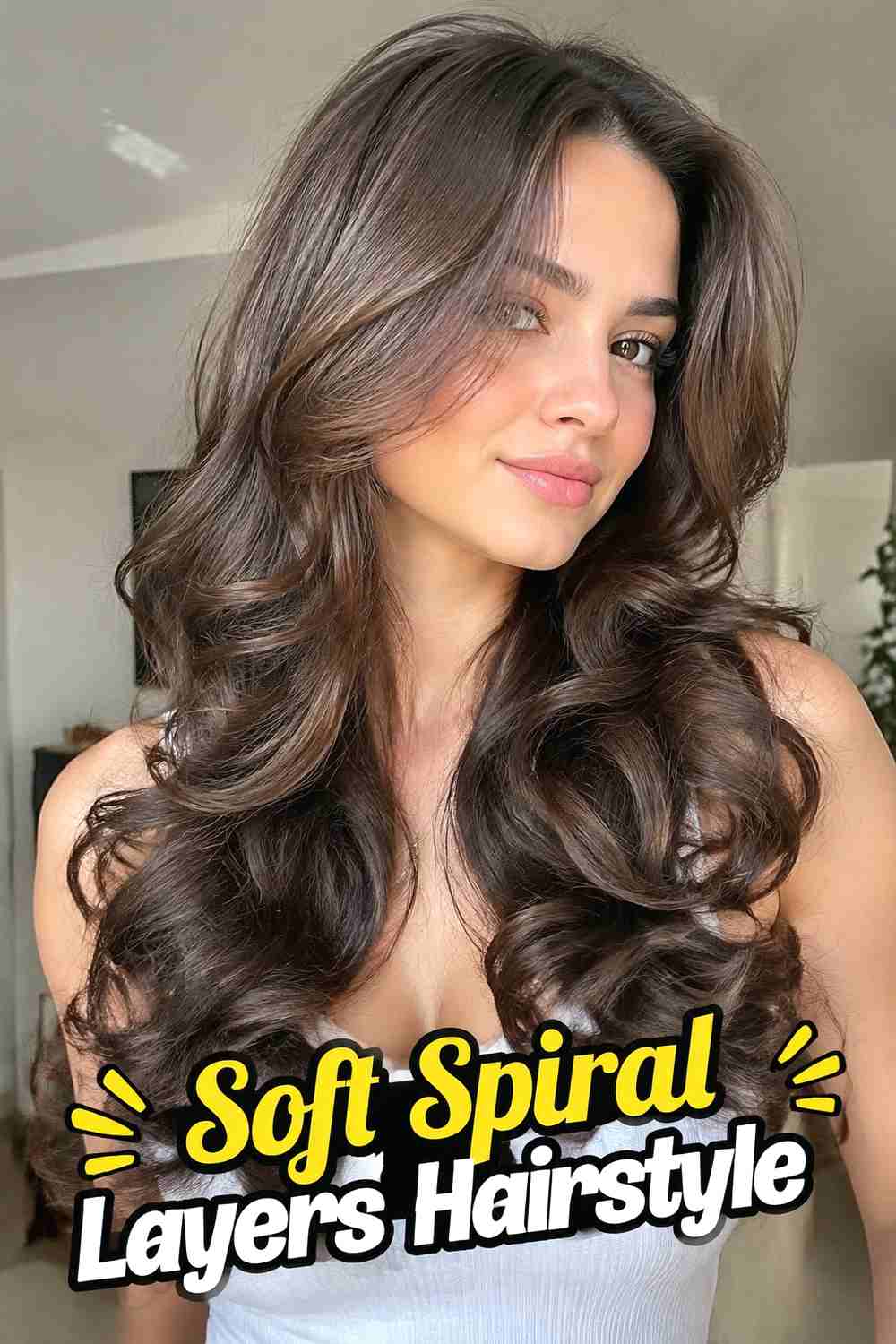 7. Soft Spiral Layers Hairstyle