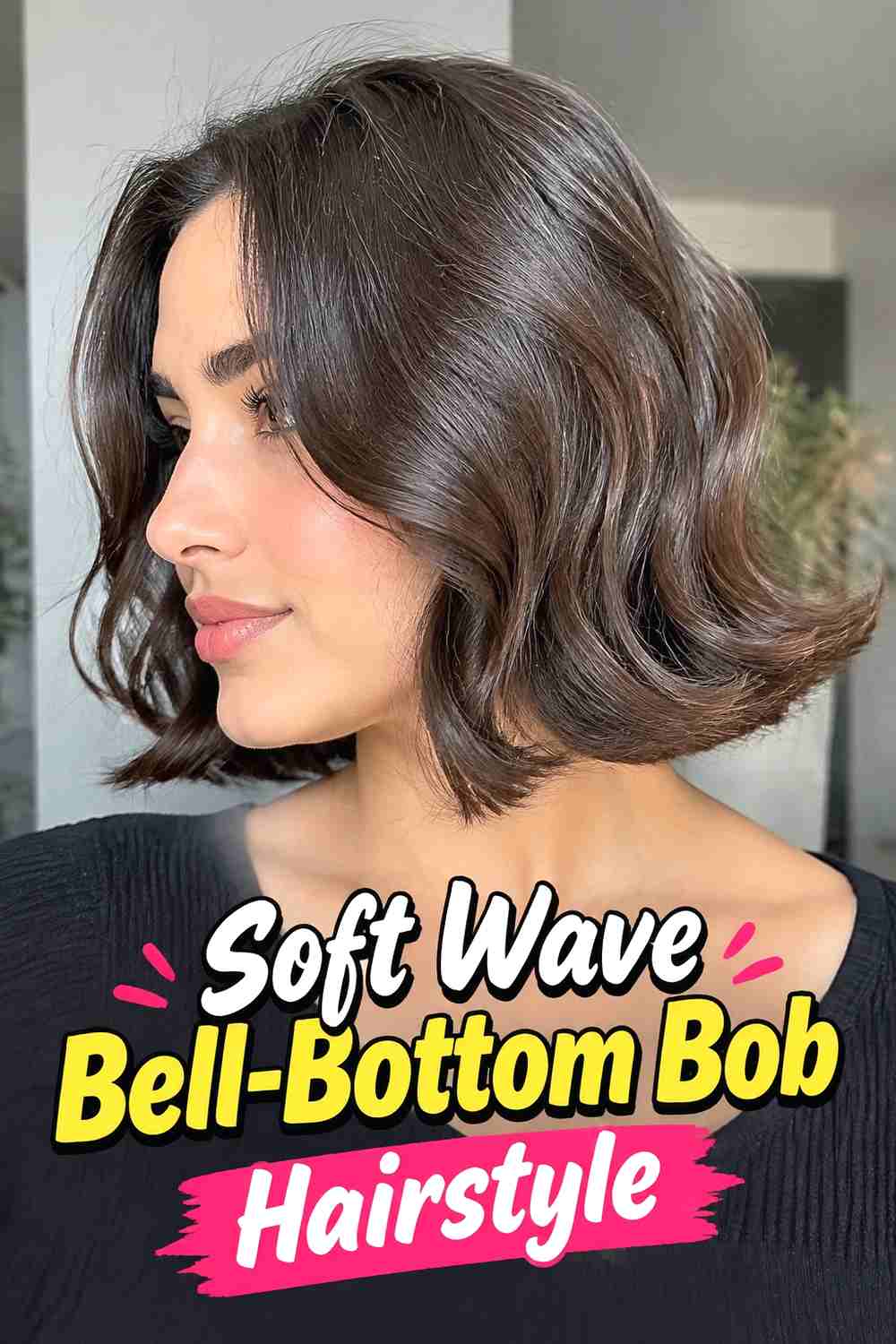 4. Soft Wave Bell Bottom Bob Hairstyle