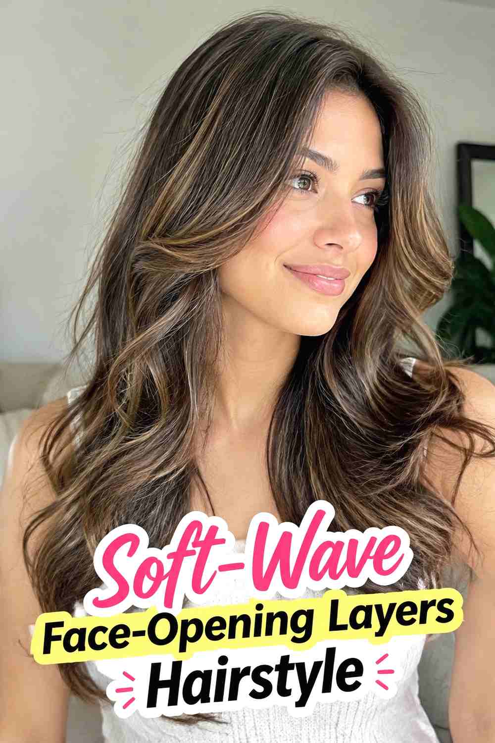 9. Soft Wave Face Opening Layers Hairstyle
