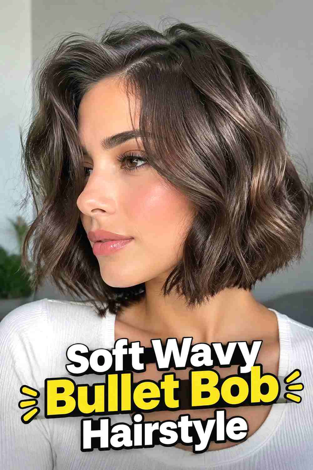 14. Soft Wavy Bullet Bob Hairstyle