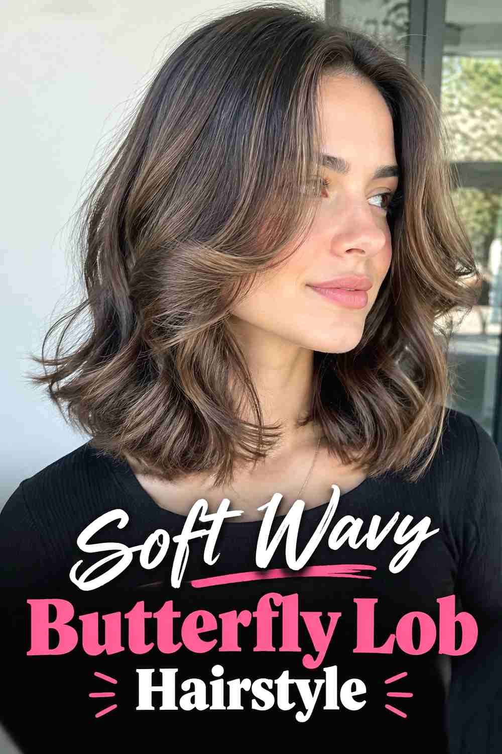 5. Soft Wavy Butterfly Lob Hairstyle