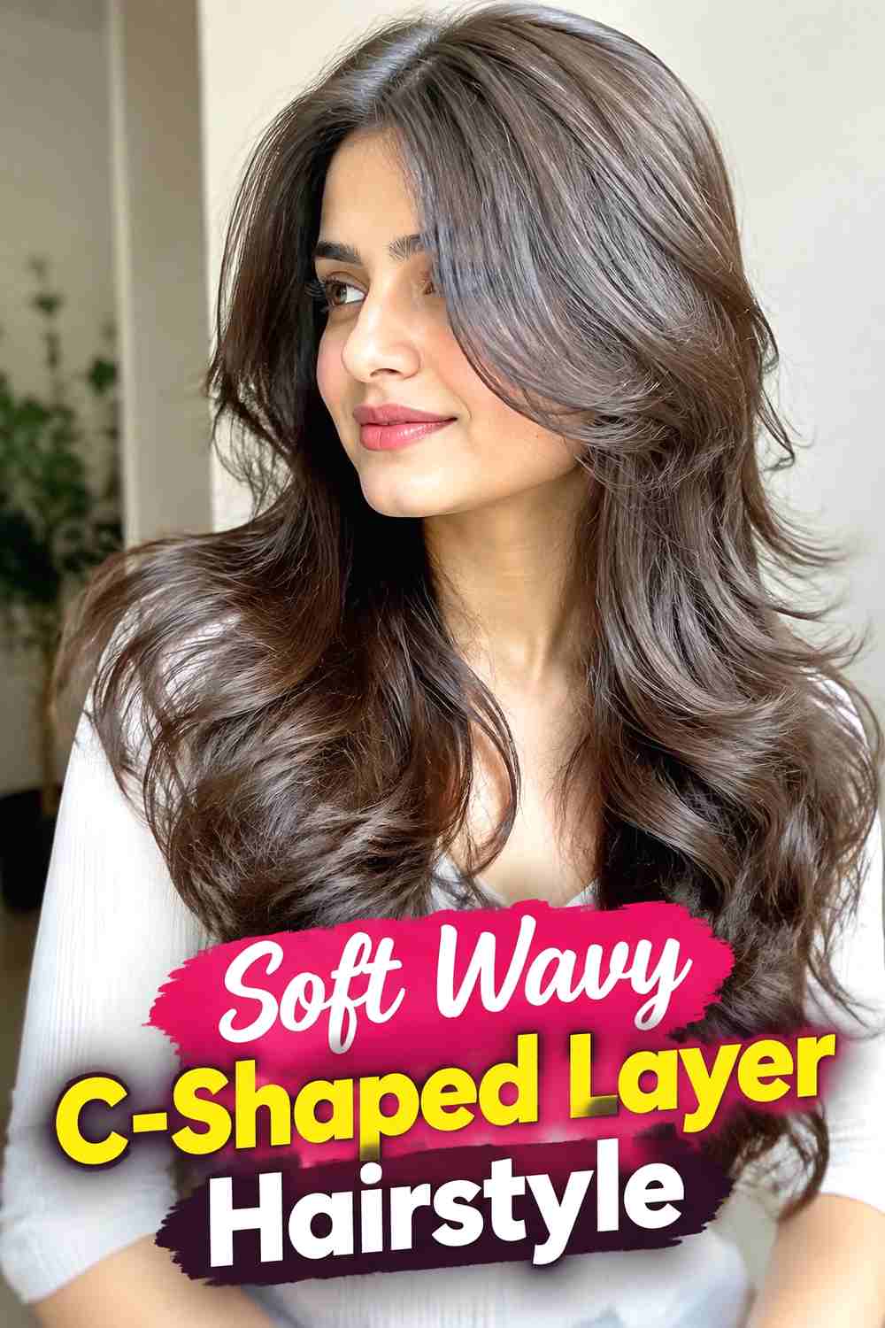 8. Soft Wavy C Shaped Layer Hairstyle