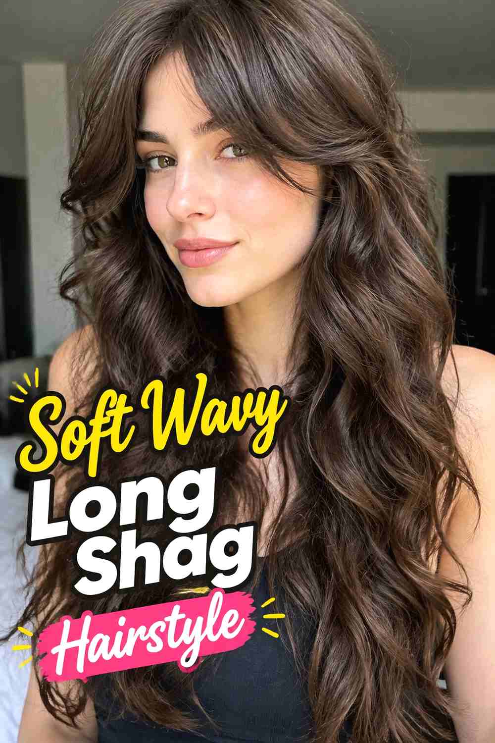 7. Soft Wavy Long Shag Hairstyle