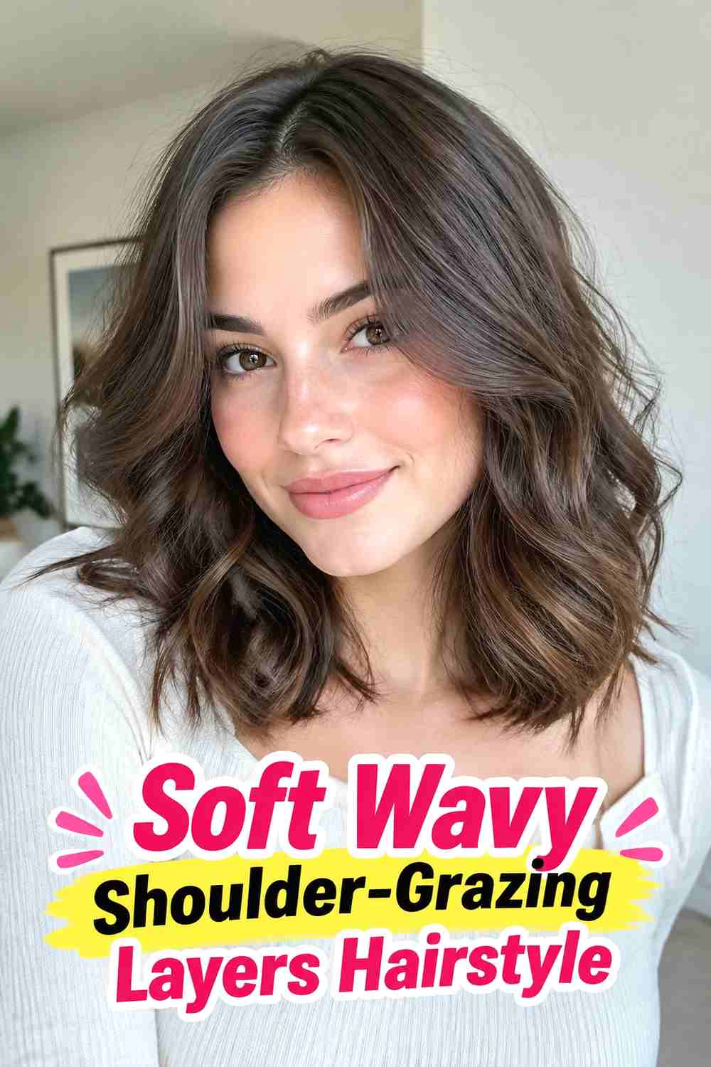 12. Soft Wavy Shoulder Grazing Layers Hairstyle