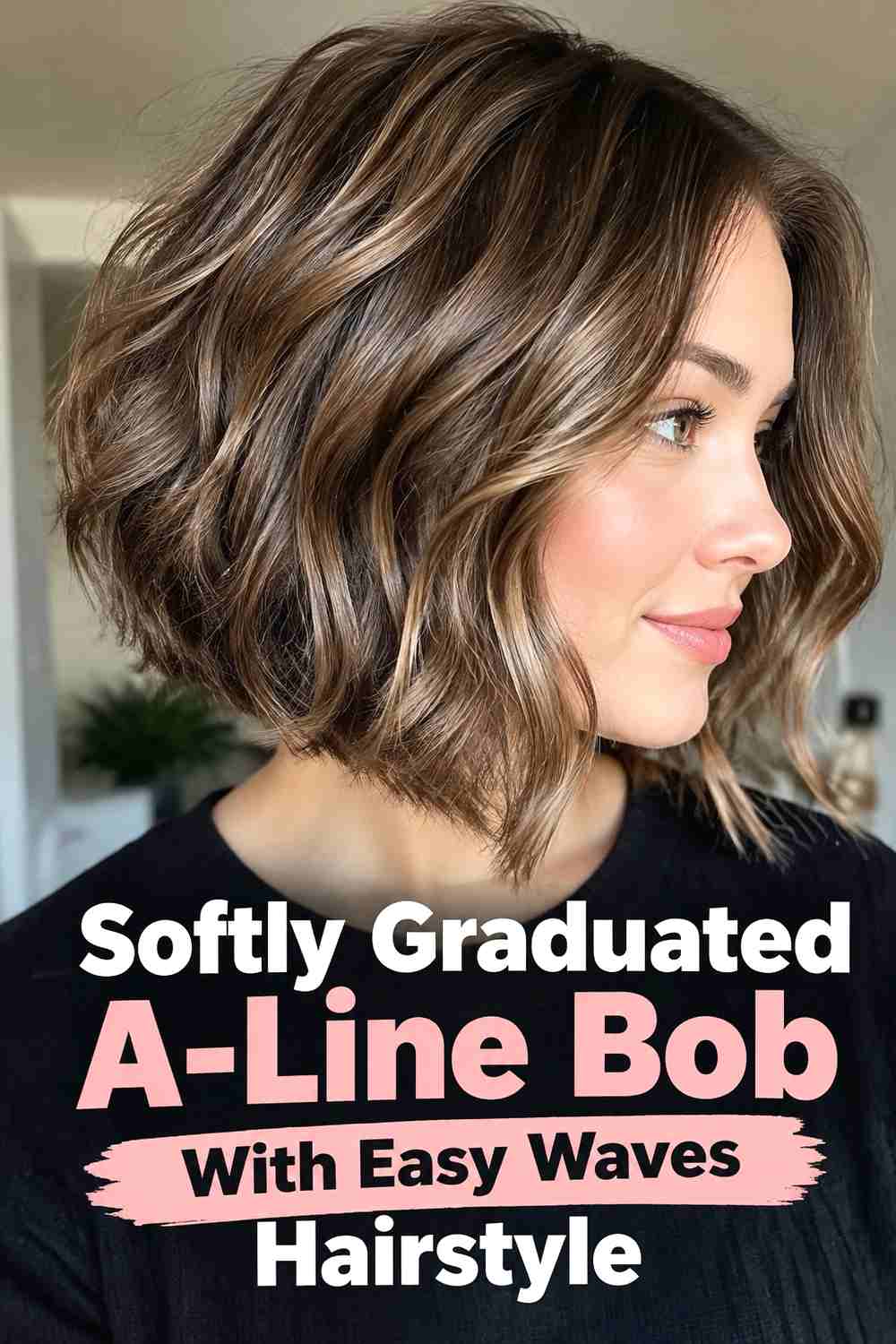 20. Softly Graduated A Line Bob With Easy Waves Hairstyle