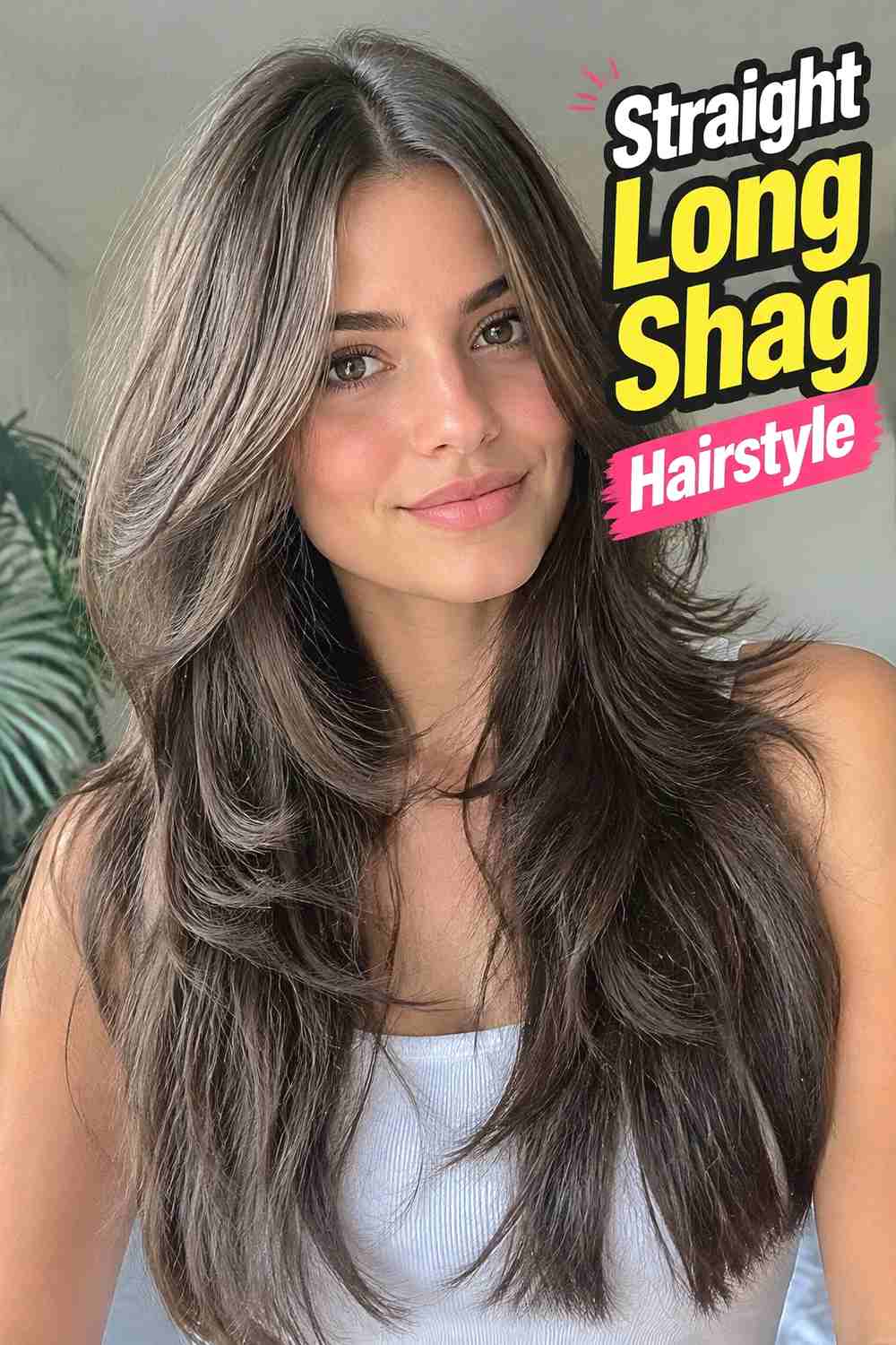 14. Straight Long Shag Hairstyle