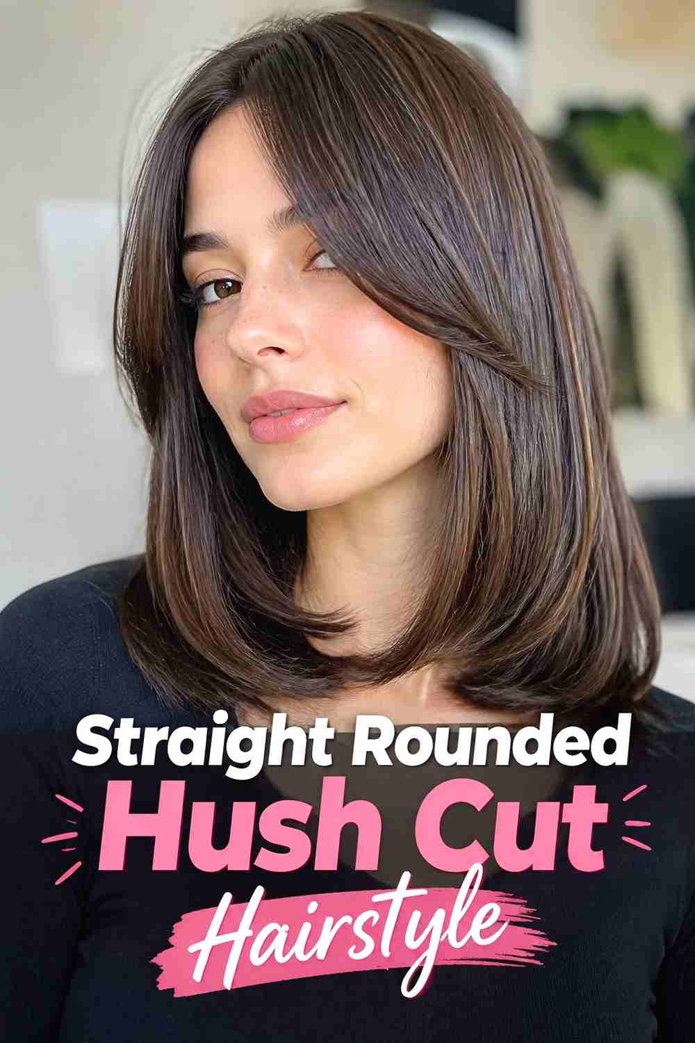 6. Straight Rounded Hush Cut Hairstyle